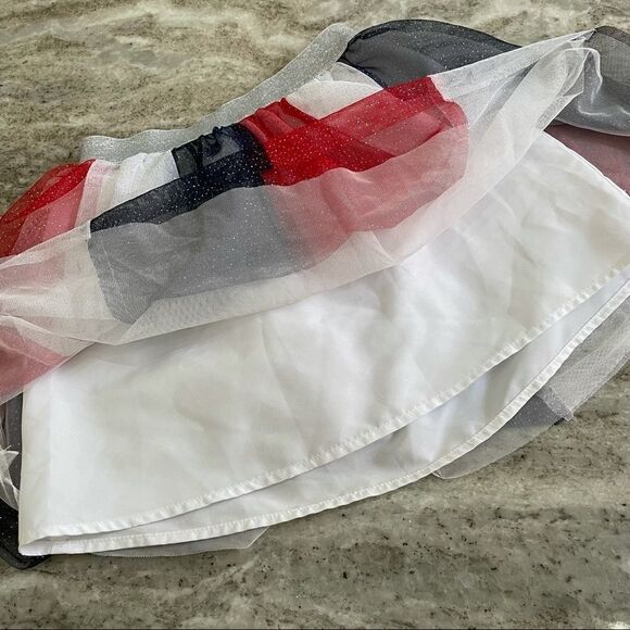 CAT & Jack Sparkly Red White and Blue Tutu Size M(7/8) - Picture 7 of 8